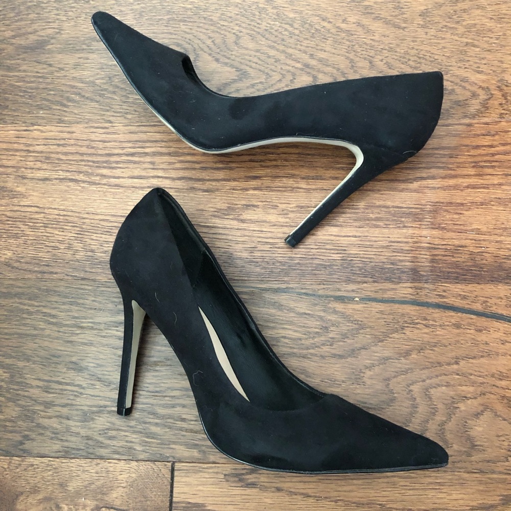 ASOS Black Suede Pointy Toe Heels - Picture 9 of 9